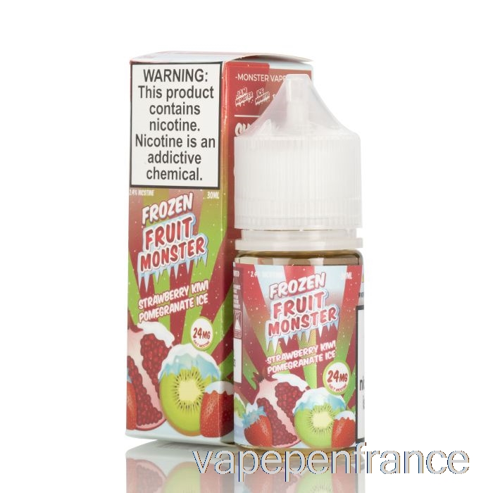 Glace Fraise Kiwi Grenade - Sels De Monstre De Fruits Surgelés - Stylo Vape 30 Ml 48 Mg